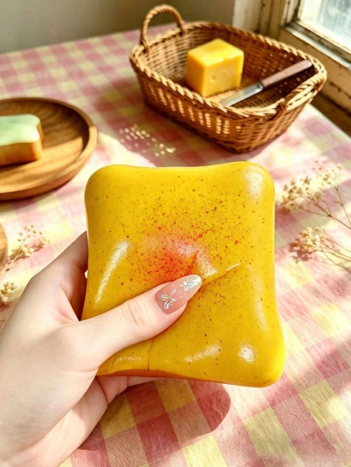 Squishy Toast Slow-Rise Stress Reliever – Realistic Desk Decor