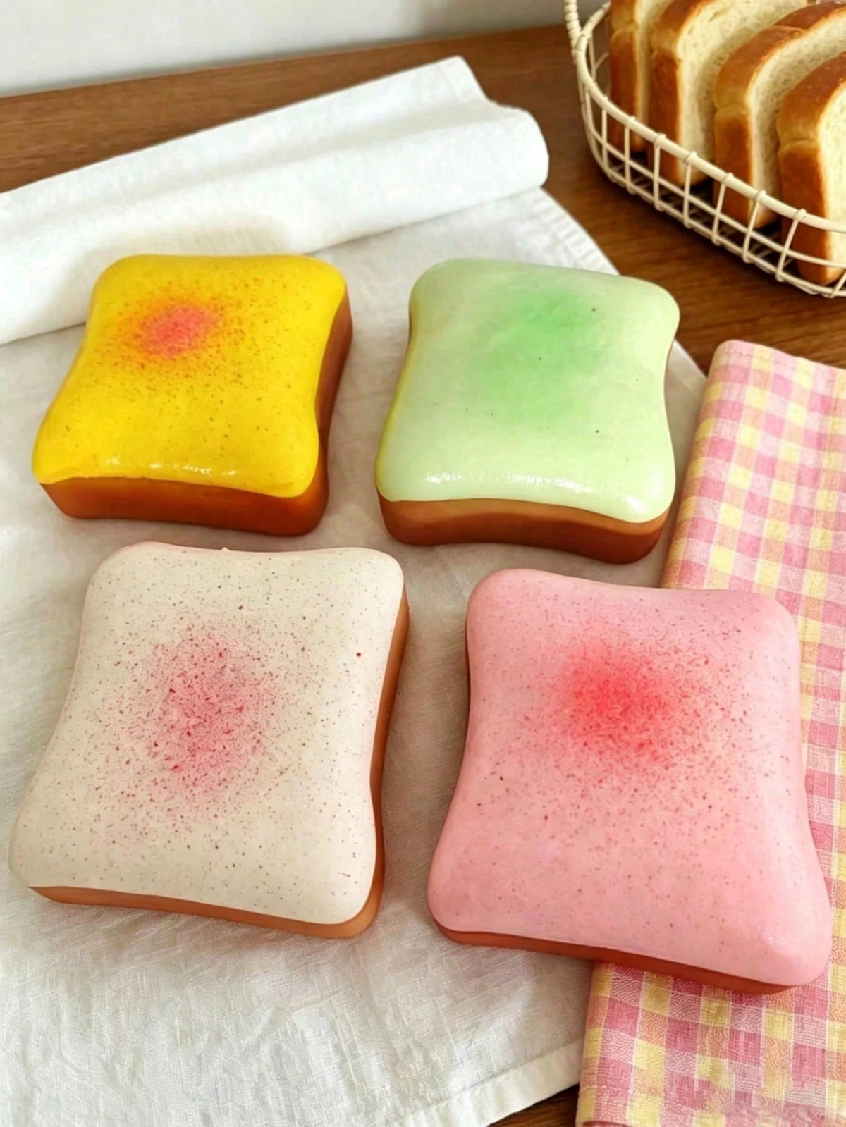 Squishy Toast Slow-Rise Stress Reliever – Realistic Desk Decor