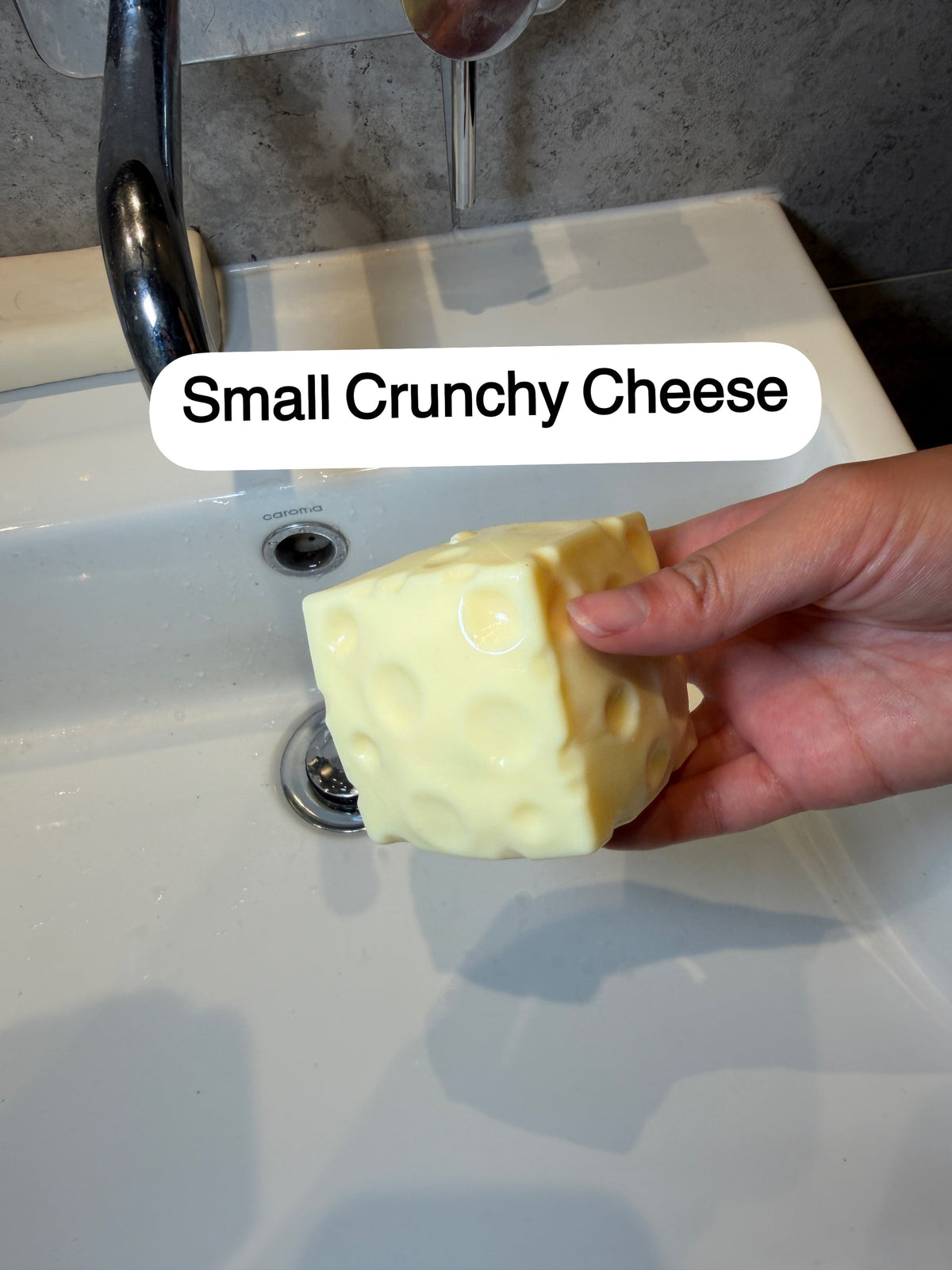 Small Crunchy Cheese Squishy  (Zero bounce-back) Squish Fidget Toy(Hard Strength)