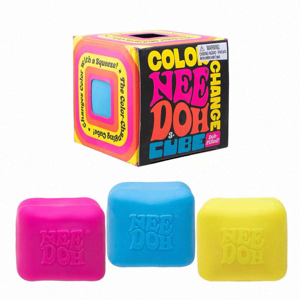 NeeDoh Color Change Cube Squeeze Fidget Toy