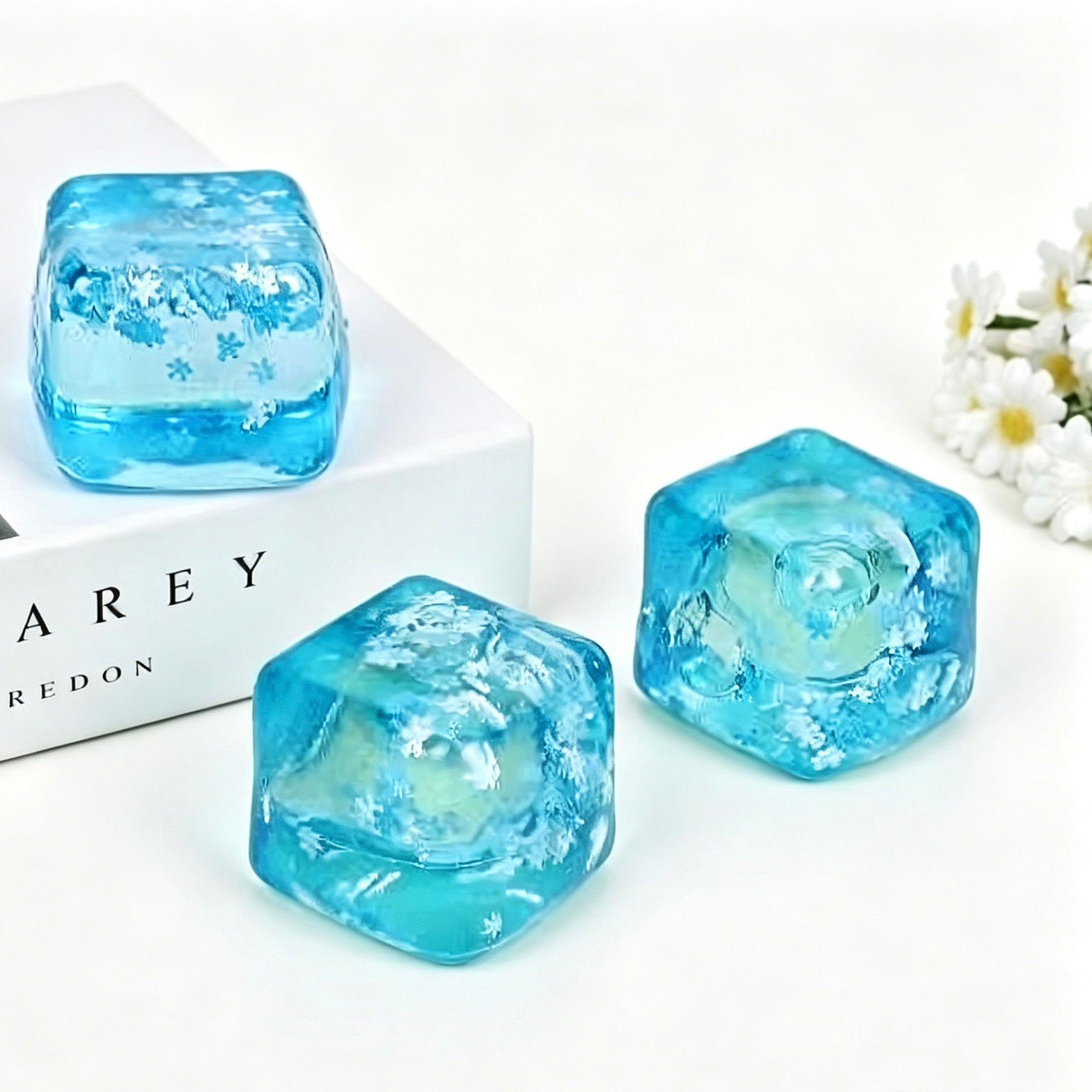 Blue Crystal Ice Cube Mochi Squishy