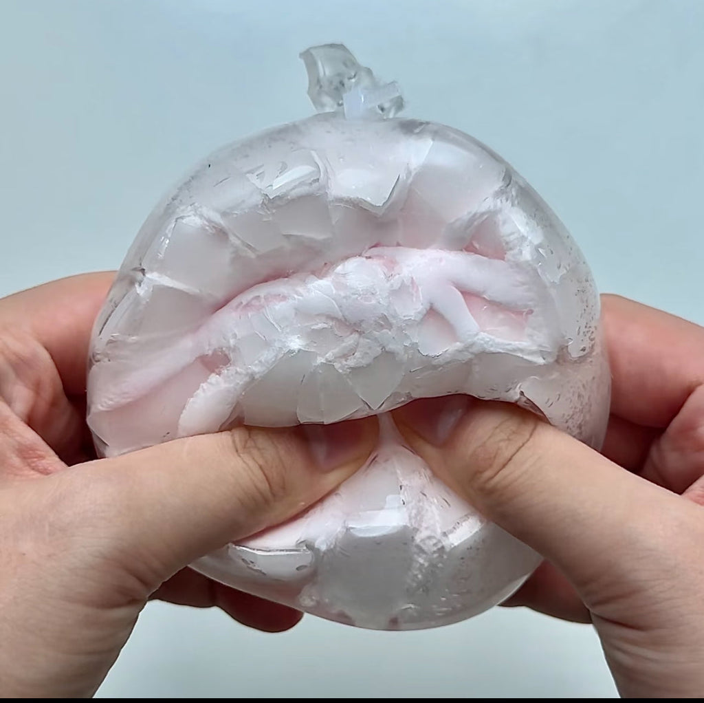 Pink Cracking Wax ball Squishy Fidget Toy(Can't Guarantee Perfect Uncracked Delivery)