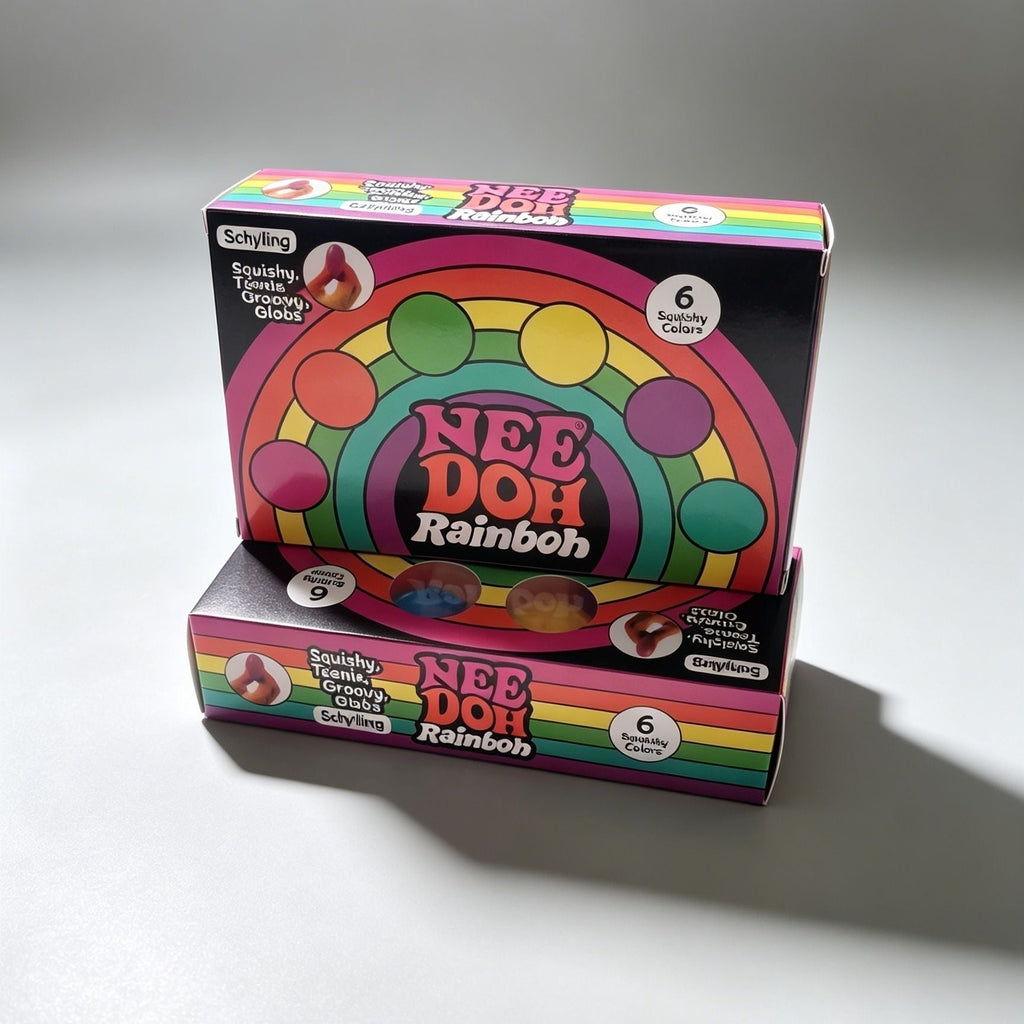 Rainbow Teenie NeeDoh 6-Color Squishy Sensory Stress Relief Ball