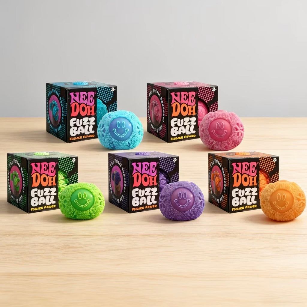 Needoh-Style Colorful Squishy Plush Stress Balls, Squeeze & Rebound Fidget Toys