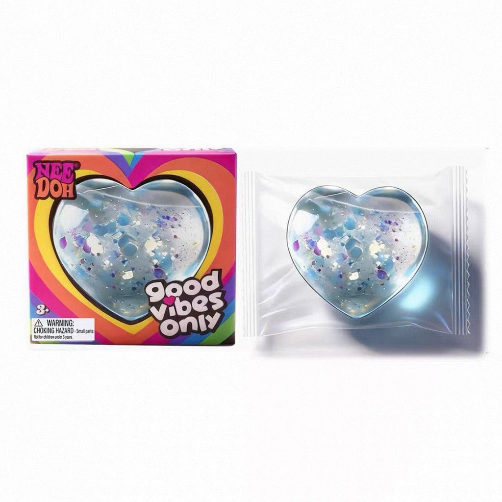 Needoh Heart-Shaped Squeeze Toy: Super Soft, Cute, Compact, and Portable Office Stress-Relief Toy