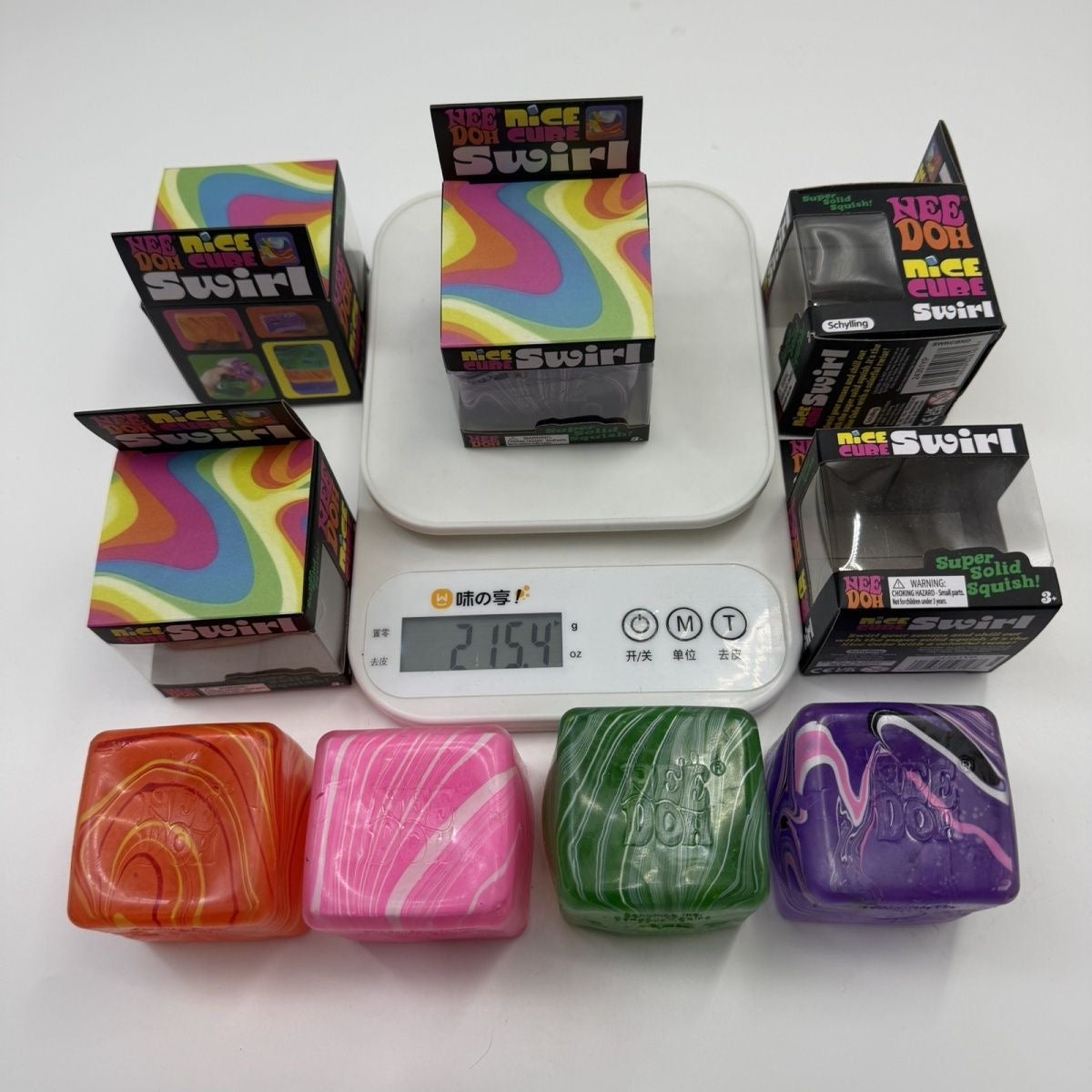 Needoh Inspired Slow Rise Ice Jelly Squishy Fidget Toy – Super Soft TPR Sensory Putty, Stretchy Marshmallow Stress Reliever, Non-Sticky Pocket Charms