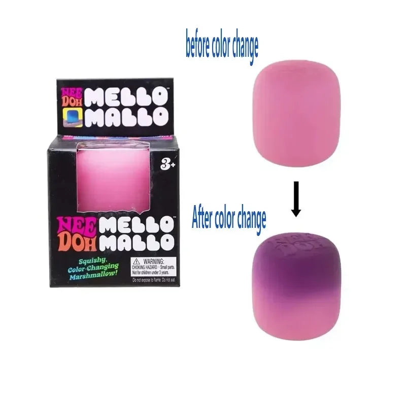 Viral NeeDoh-Style UV Color Changing Squish Toy | Marshmallow Soft Slow Rebound Fidget Stress Relief Squeeze Toy