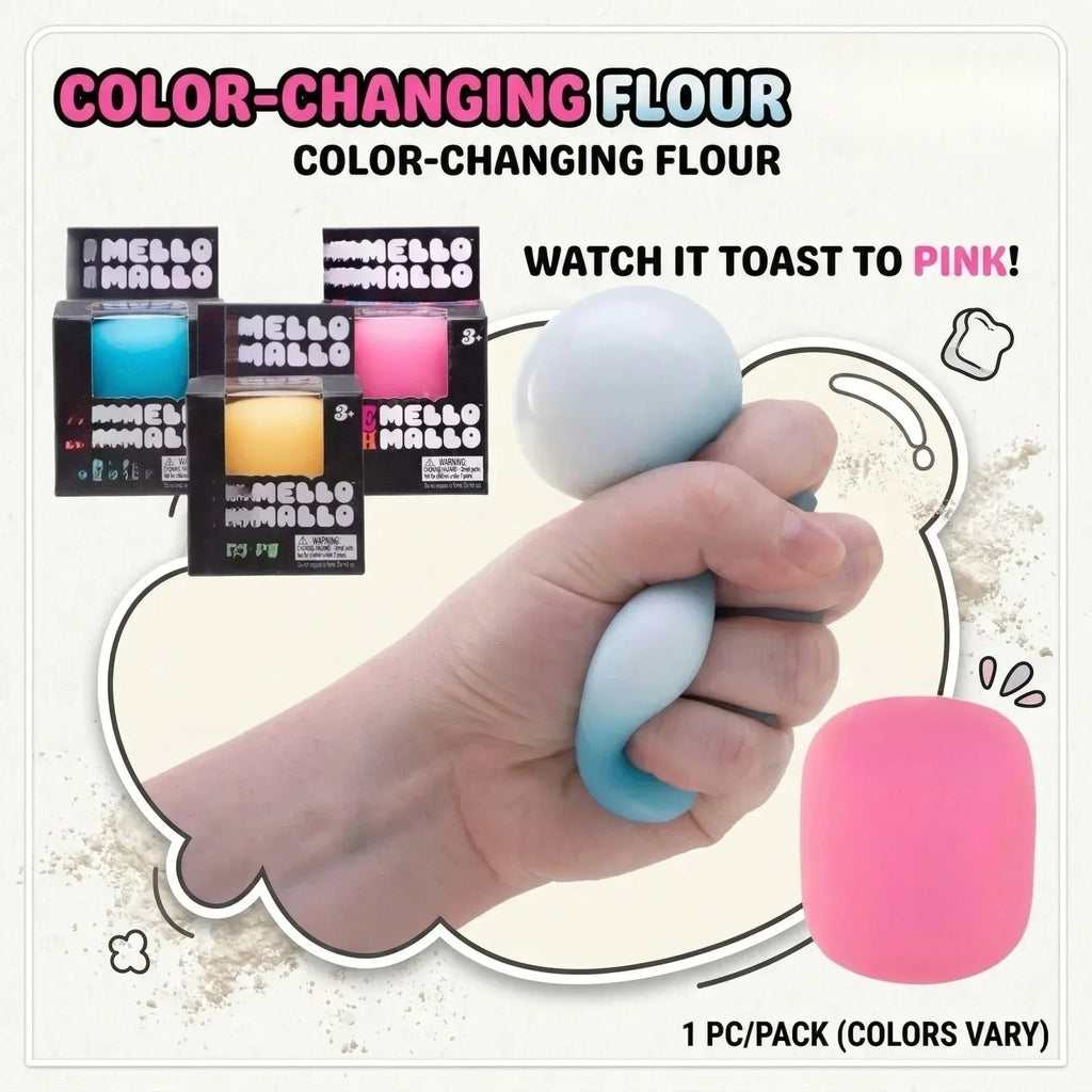 Viral NeeDoh-Style UV Color Changing Squish Toy | Marshmallow Soft Slow Rebound Fidget Stress Relief Squeeze Toy