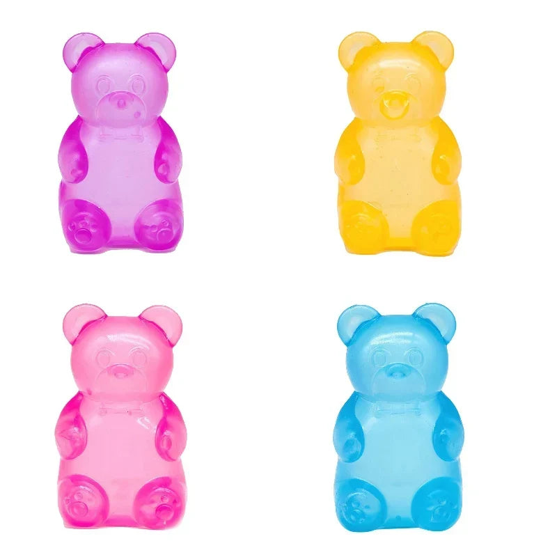 8cm NeeDoh Gummy Bear Squishy Toy, Jelly Filled Slow Rising Stress Relief Fidget Toy