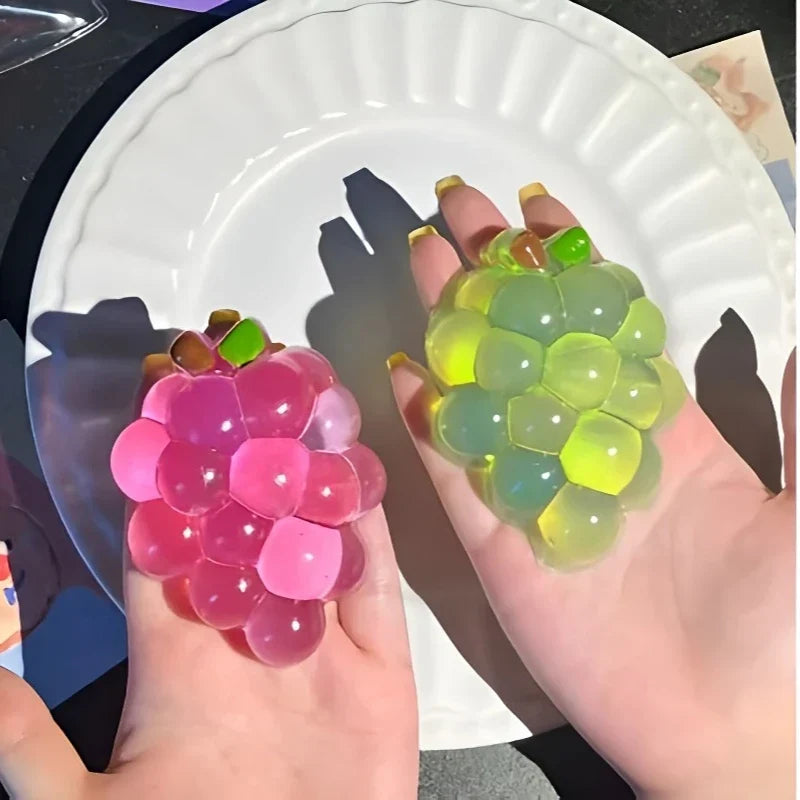 Grape Squishy Toy, Slow Rising Stretchy Fruit Squeeze Stress Relief Sensory Toy