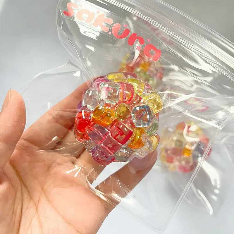 Ice Bead Squishy Stress Ball, Soft Anxiety Relief Fidget Toy for All Ages