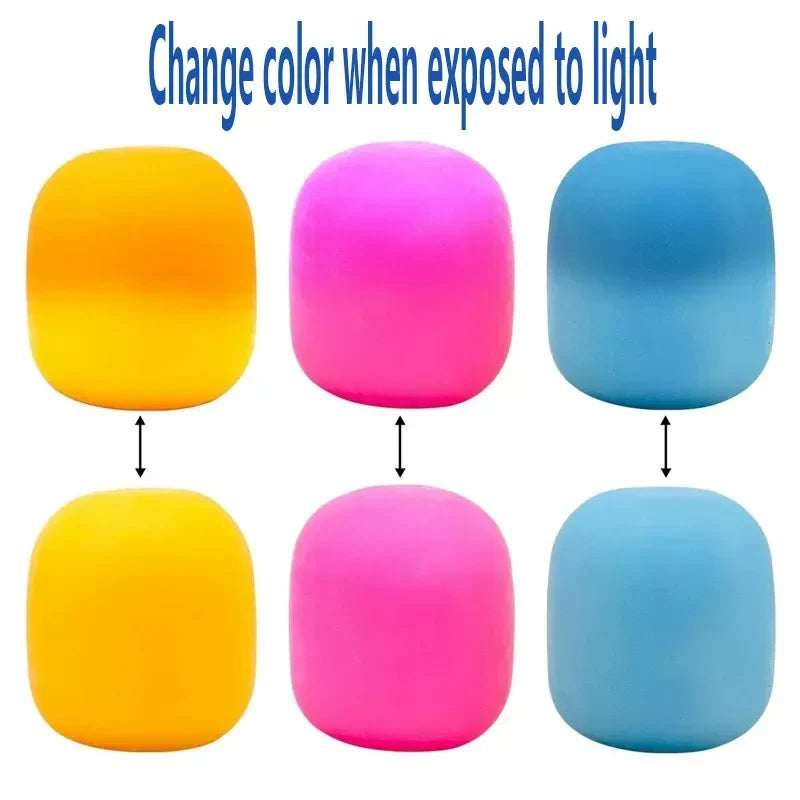 Viral NeeDoh-Style UV Color Changing Squish Toy | Marshmallow Soft Slow Rebound Fidget Stress Relief Squeeze Toy