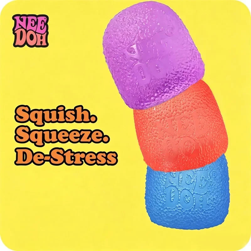 Needoh-Style Multicolor Gumdrop Squish Ball, Stress Relief Fidget Toy
