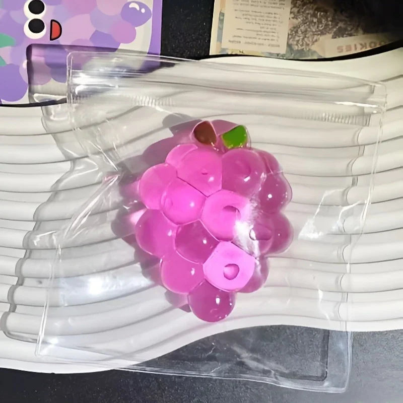 Grape Squishy Toy, Slow Rising Stretchy Fruit Squeeze Stress Relief Sensory Toy