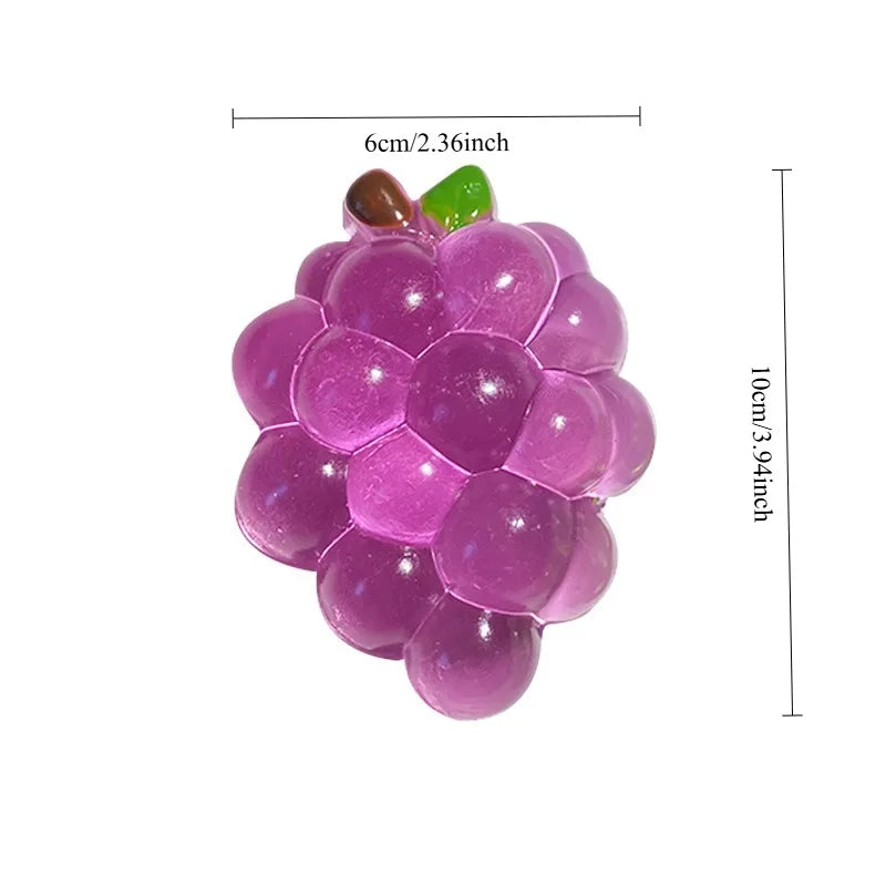 Grape Squishy Toy, Slow Rising Stretchy Fruit Squeeze Stress Relief Sensory Toy
