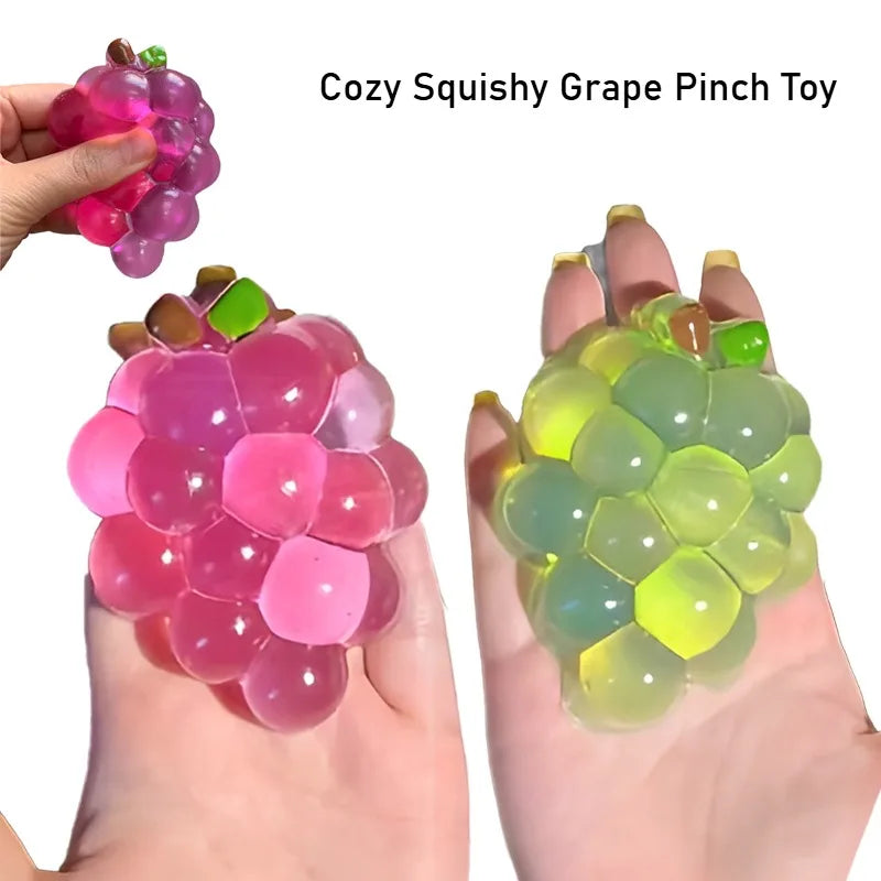 Grape Squishy Toy, Slow Rising Stretchy Fruit Squeeze Stress Relief Sensory Toy