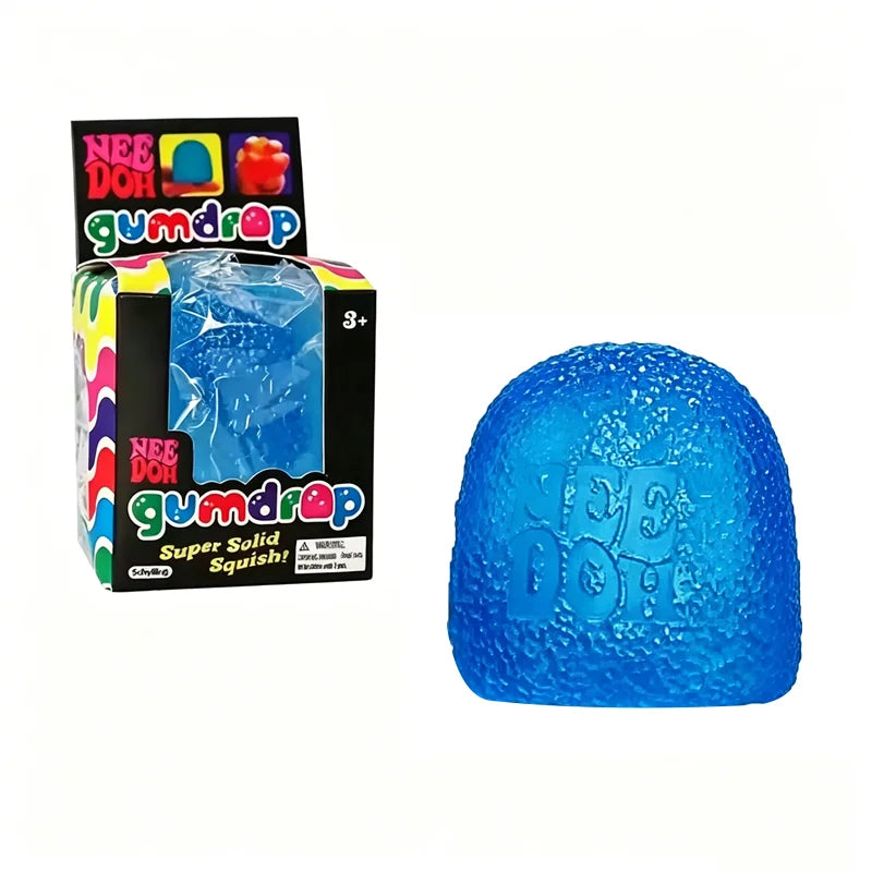 Needoh-Style Multicolor Gumdrop Squish Ball, Stress Relief Fidget Toy