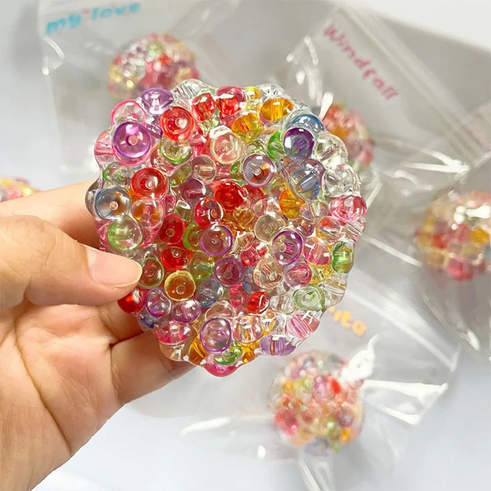 Ice Bead Squishy Stress Ball, Soft Anxiety Relief Fidget Toy for All Ages